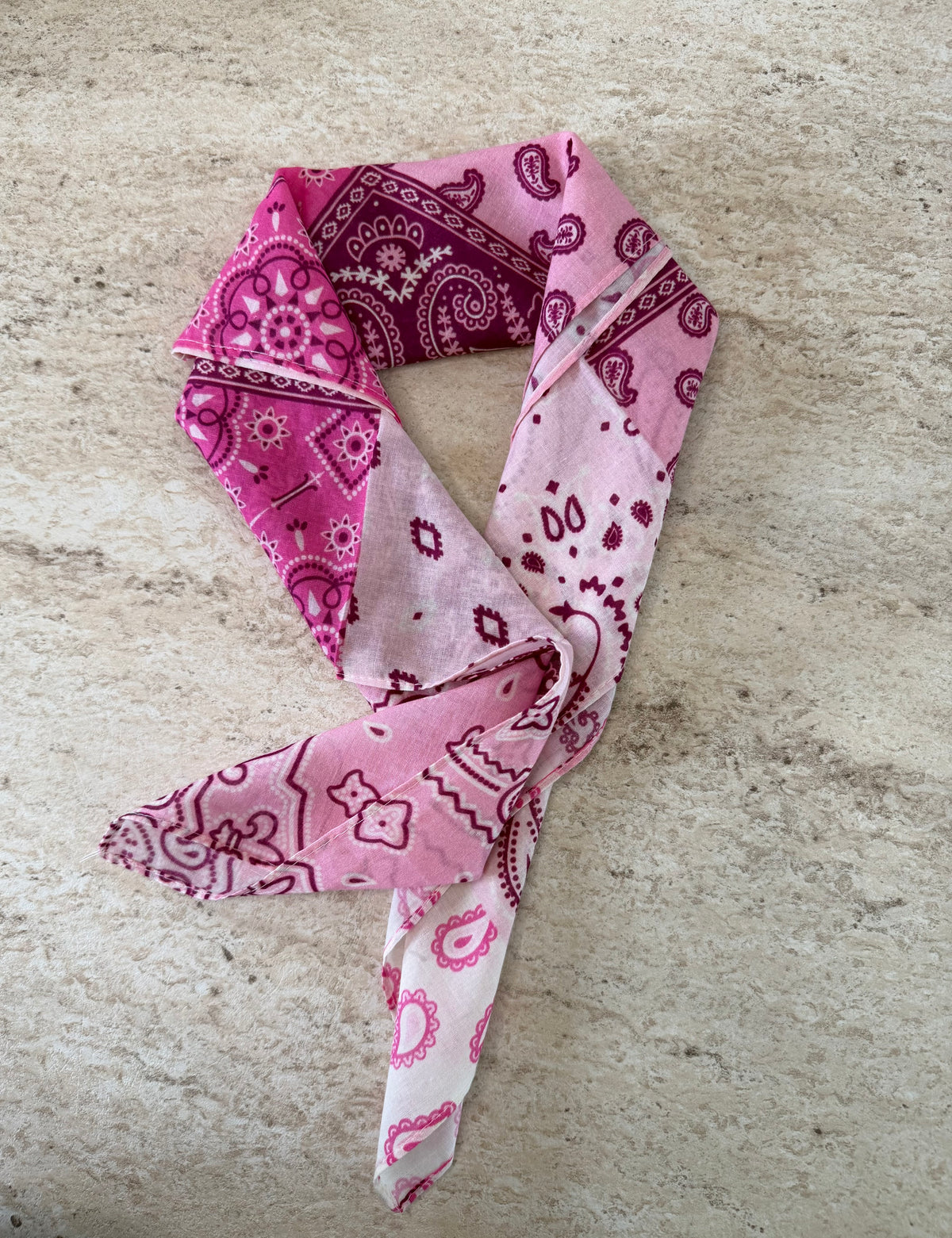 Foulard bandana rose