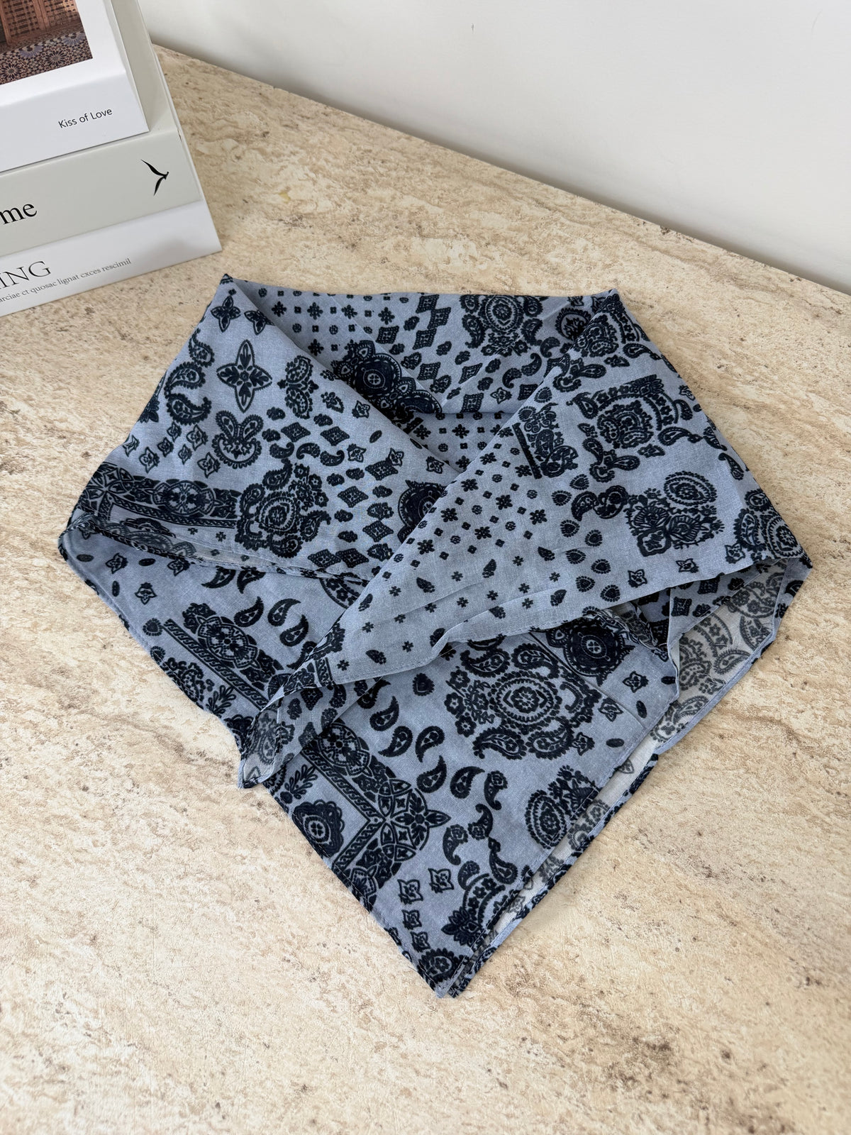 Foulard bandana bleu