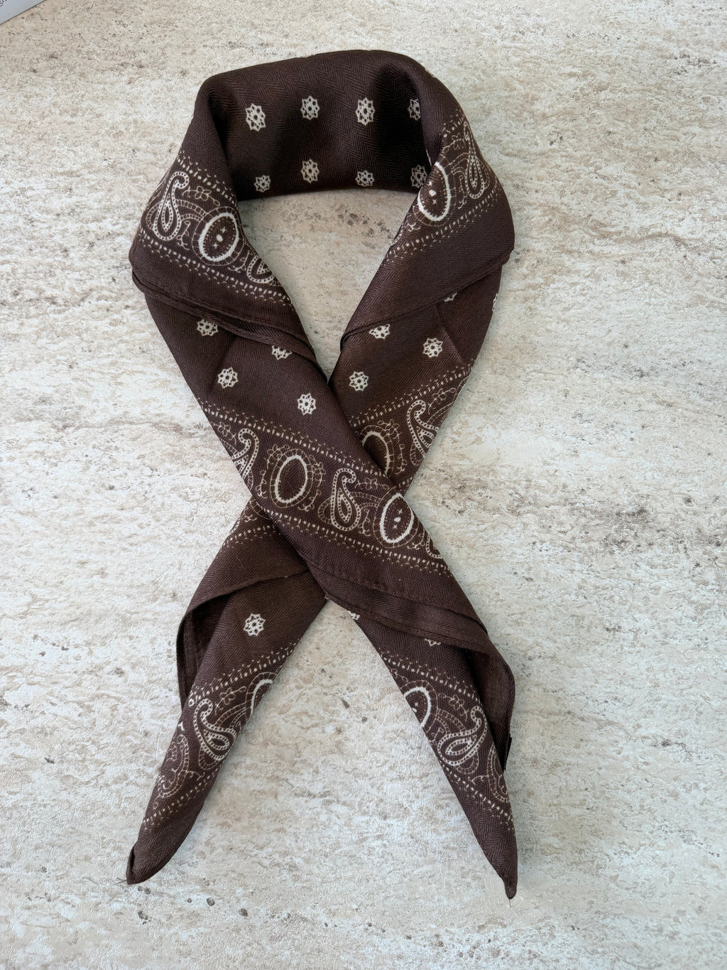 Foulard bandana marron