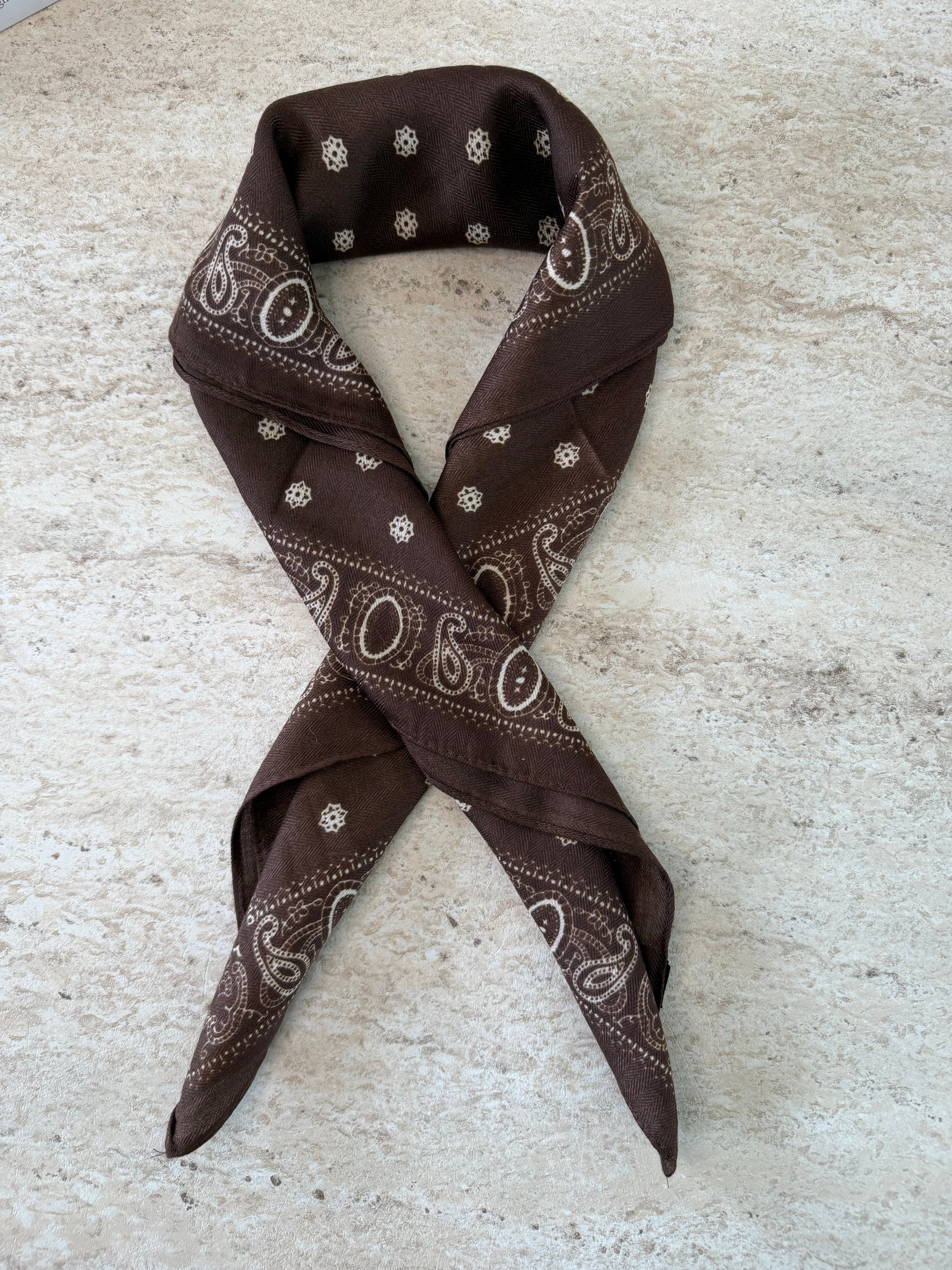 Foulard bandana marron