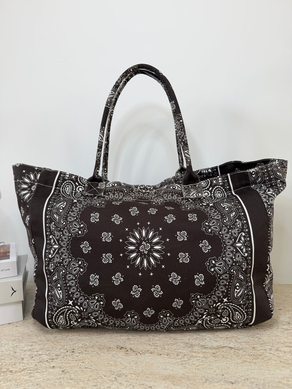 Cabas bandana marron