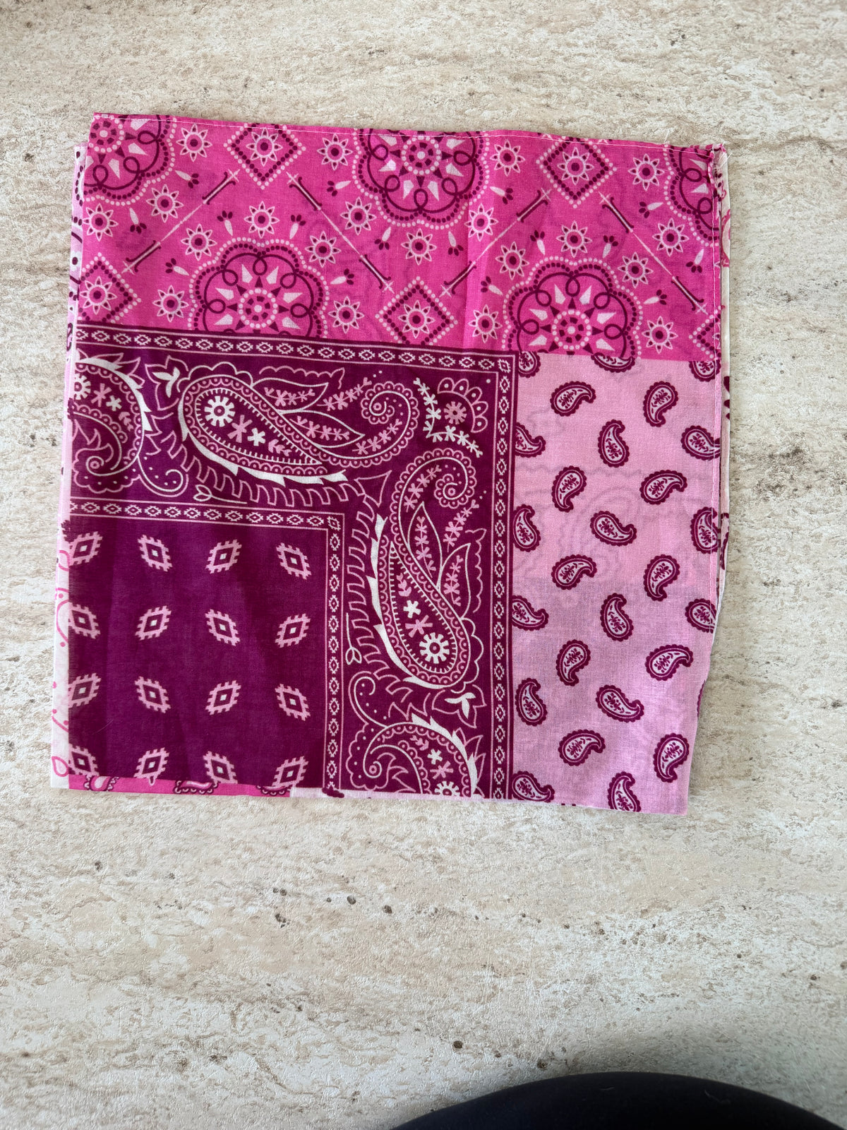Foulard bandana rose