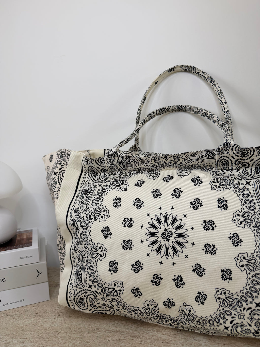 Cabas bandana blanc