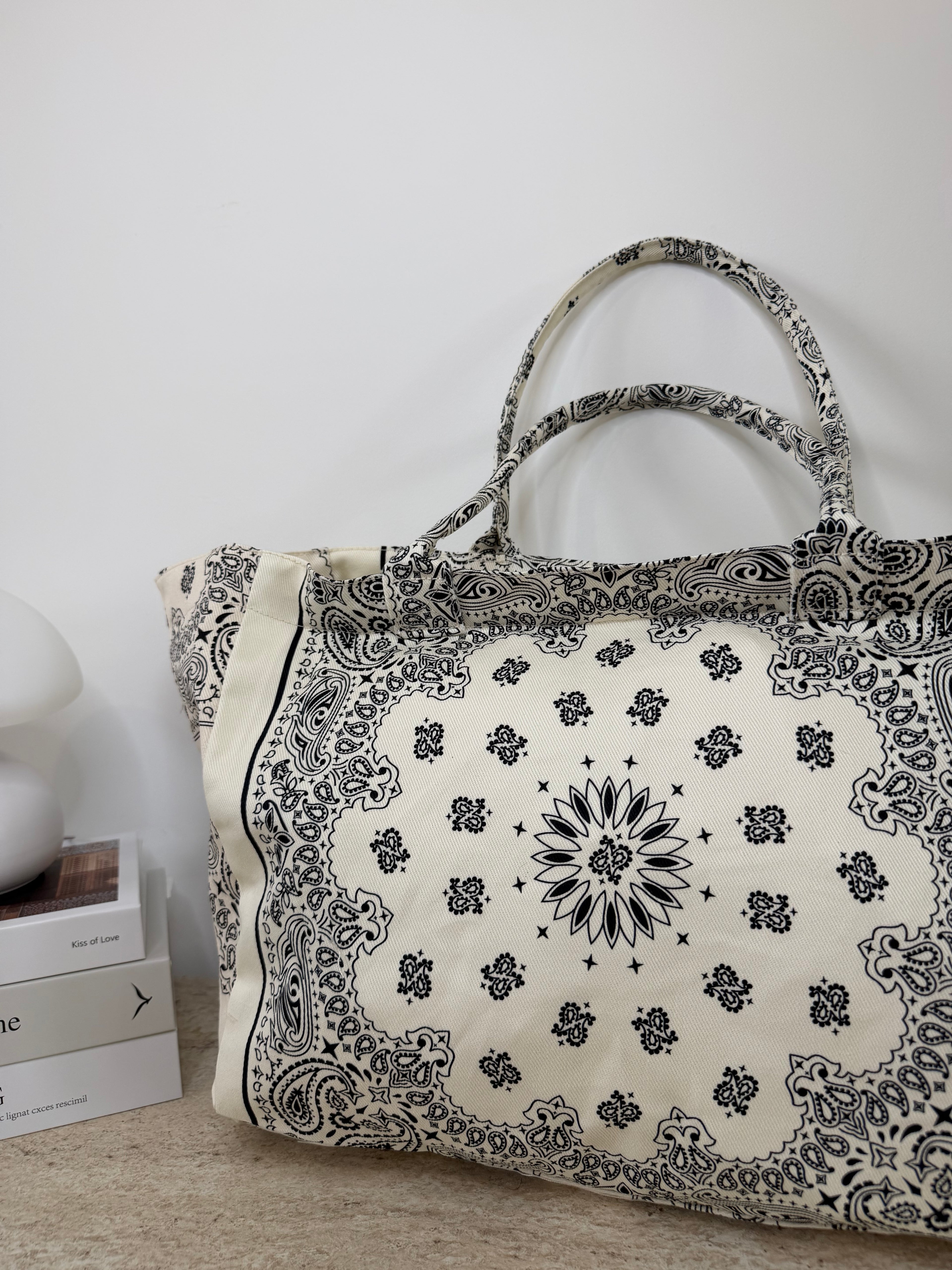 Cabas bandana blanc