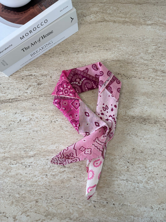 Foulard bandana rose